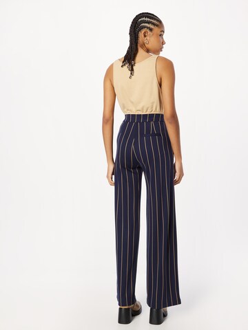 ICHI Wide leg Broek 'RUTI' in Blauw