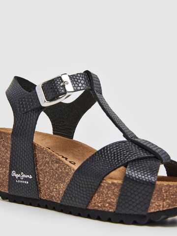 Pepe Jeans Sandale ' COURTNEY FREE ' in Schwarz