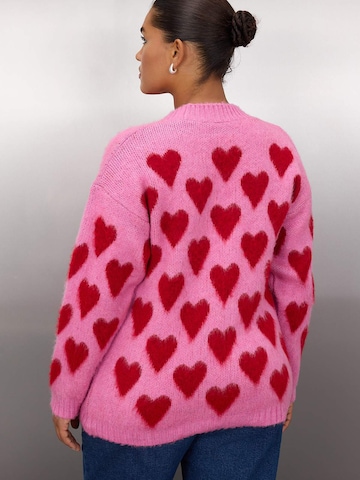Trendyol Curve Knit cardigan in Pink