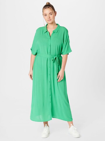 Vero Moda Curve Blousejurk 'MENNY' in Groen: voorkant