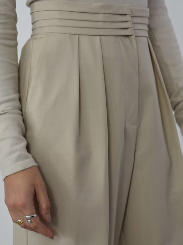 LeGer Premium Pleat-Front Pants 'Sienna' in Beige