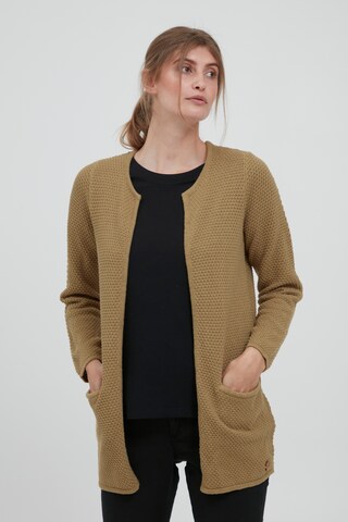 Oxmo Knit Cardigan 'Hilda' in Brown: front
