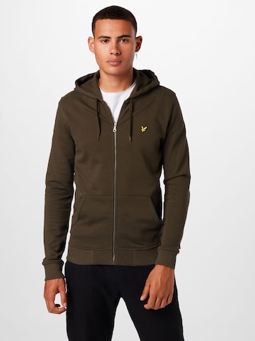 Veste de survêtement Lyle & Scott en vert : devant