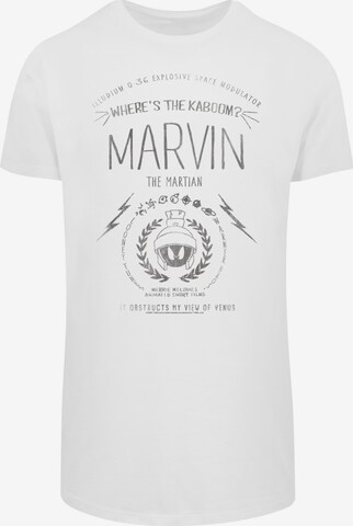 T-Shirt 'Looney Tunes Marvin The Martian Where's The Kaboom' F4NT4STIC en blanc : devant
