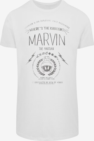 F4NT4STIC T-Shirt 'Looney Tunes Marvin The Martian Where's The Kaboom' in Weiß: predná strana