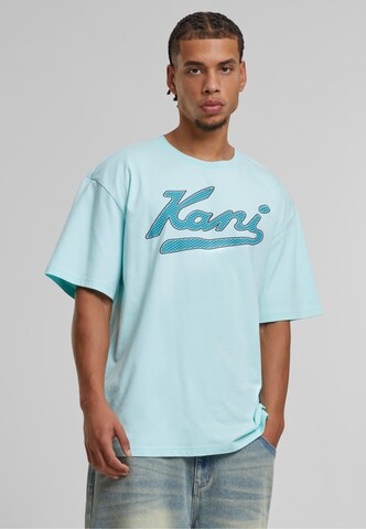 Maglietta 'Varsity Palm' di Karl Kani in blu: frontale