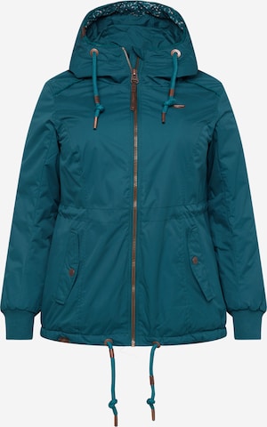 Ragwear Plus Weatherproof jacket 'DANKA PLUS' in Green: front