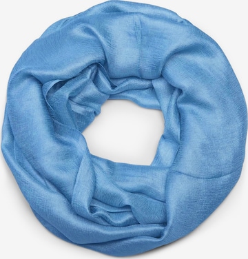 styleBREAKER Schlauchschal 'Seidiger Einfarbiger Loop' in Blau: Vorderseite
