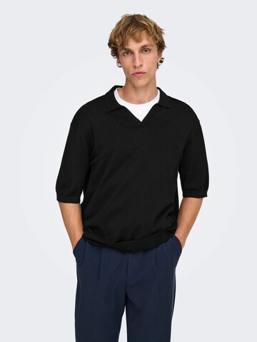 Pull-over Only & Sons en noir : devant