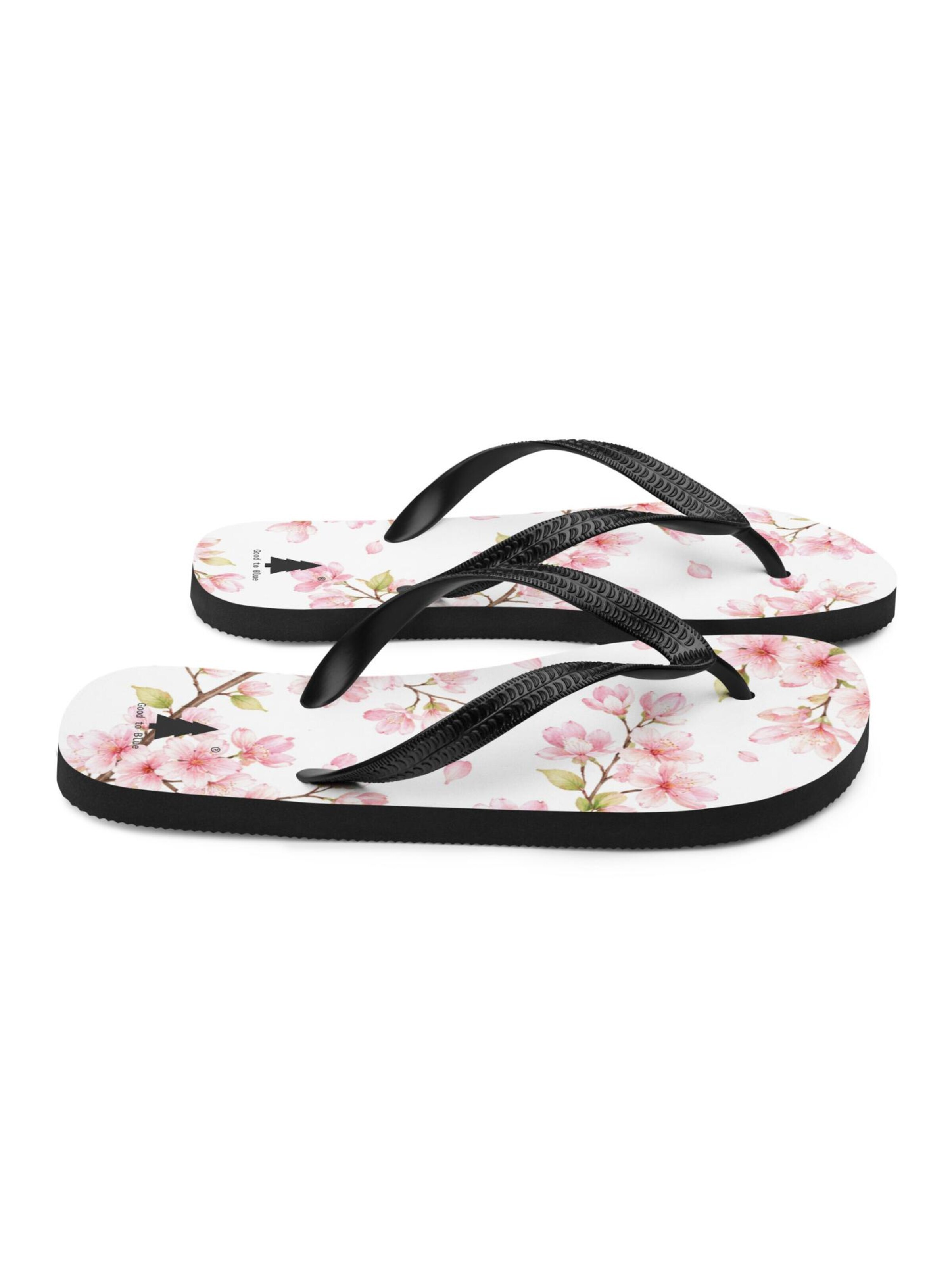 Good to Blue T-bar sandals 'Cherry Blossom' in White