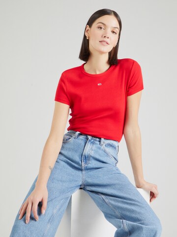 Tommy Jeans Shirt 'ESSENTIAL' in Red: front