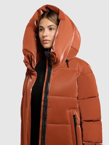 khujo Winter coat 'Soulani5 Shiny' in Brown