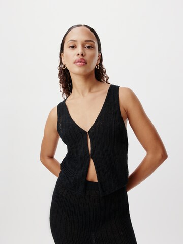 LeGer by Lena Gercke Knitted Top 'Janina' in Black: front