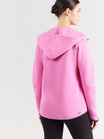 Nike Sportswear Tepláková bunda 'TCH FLC' - Ružová: zadná strana