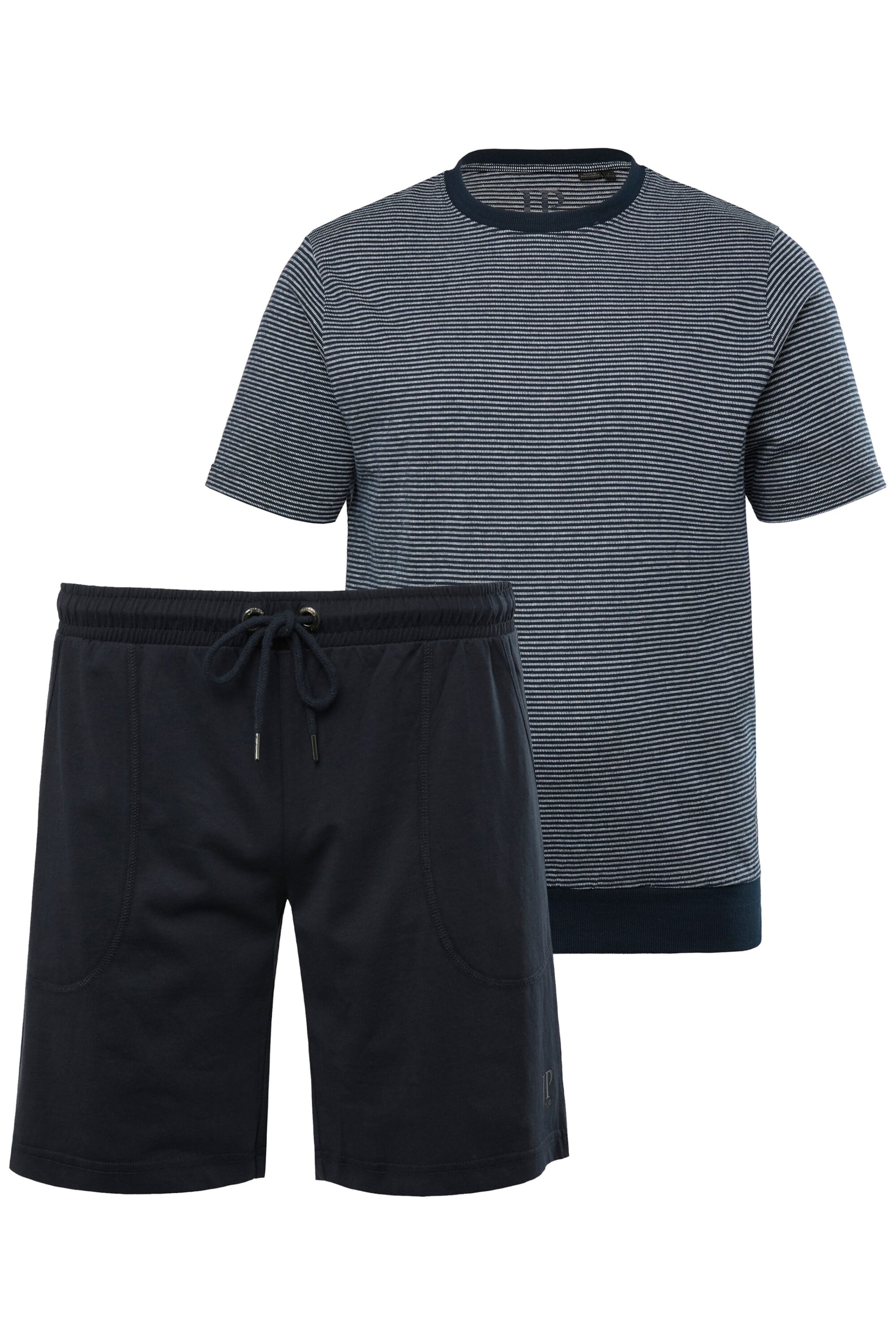 JP1880 Pyjama kort in Blauw: voorkant