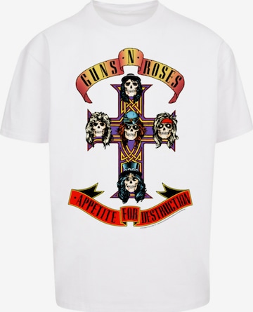 T-Shirt 'Guns 'n' Roses Appetite For Destruction' F4NT4STIC en blanc : devant