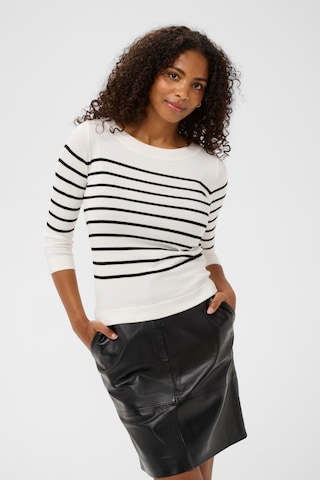 Pull-over 'Lizza' Kaffe en blanc : devant