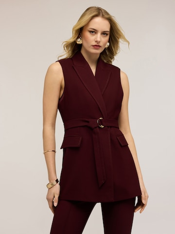 Gilet de costume MOTIVI en rouge