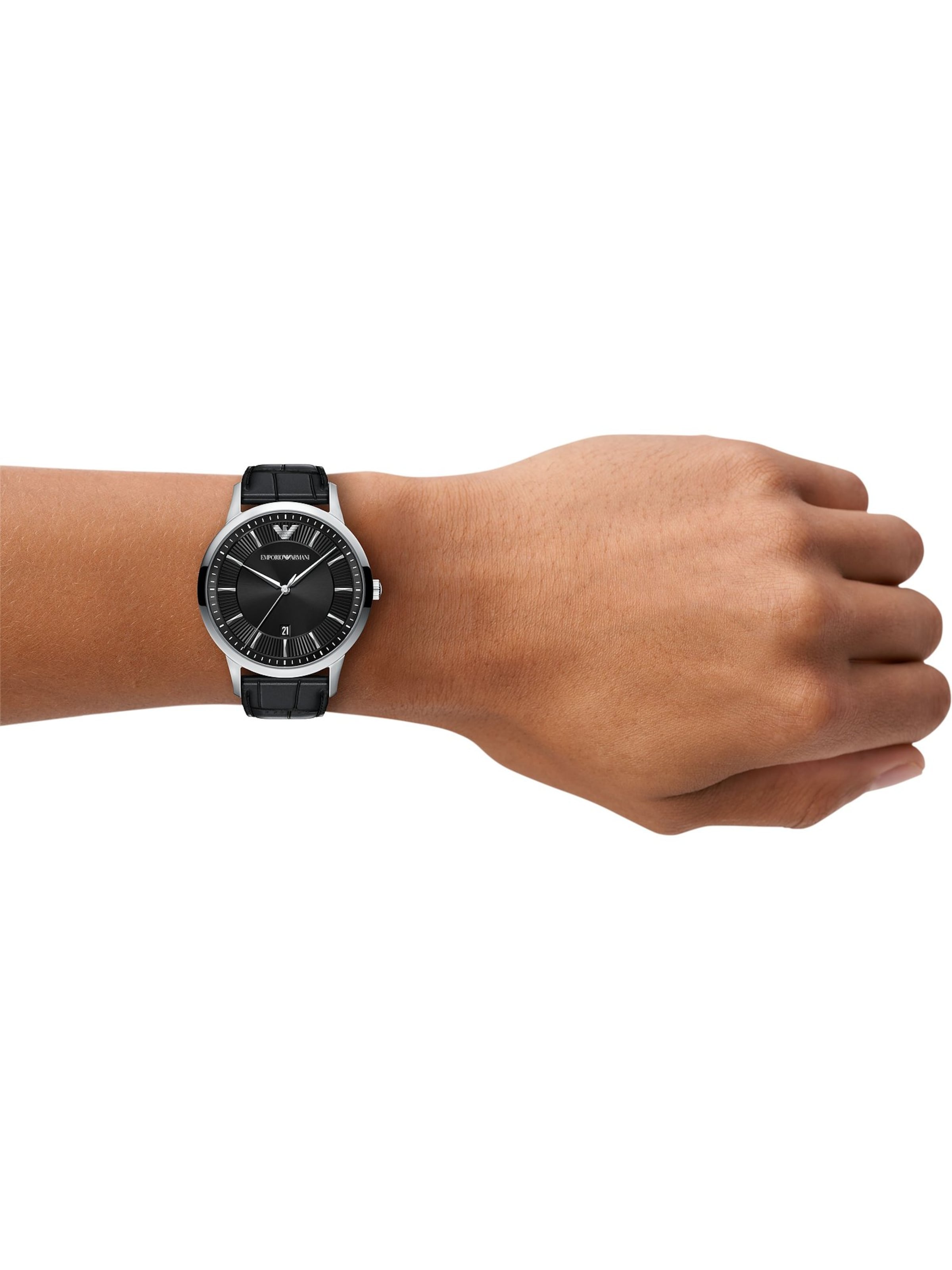 Emporio Armani Uhr in Schwarz: Vorderseite