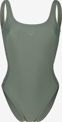 ARENA Bralette Swimsuit 'TEAM STRIPE' in Green: front