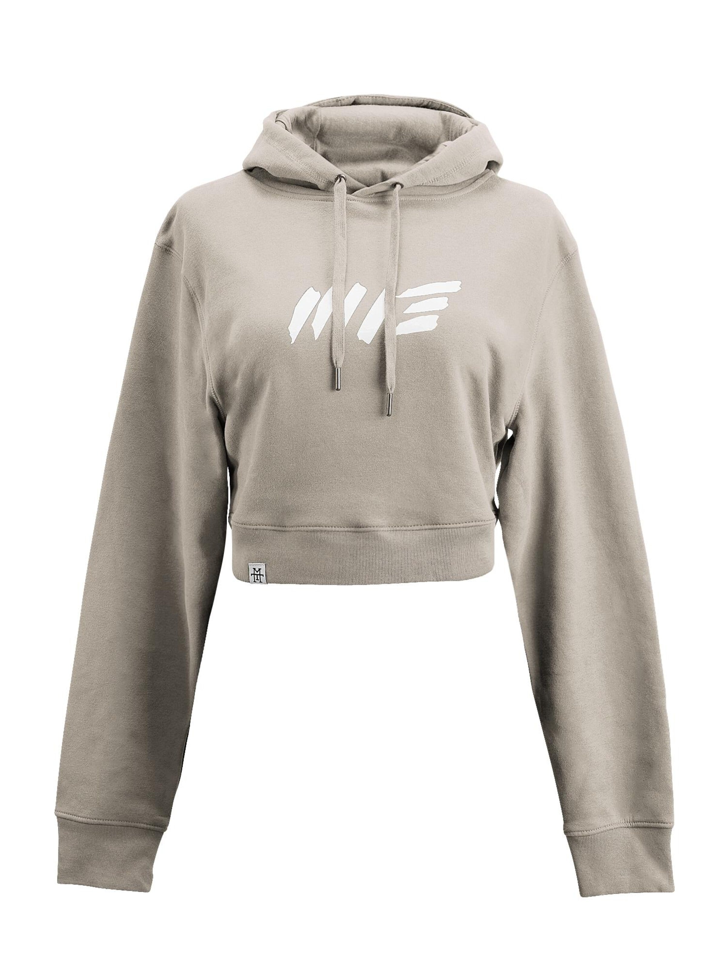 Manufaktur13 Sweatshirt 'Crop Hoodie' in Grey: front