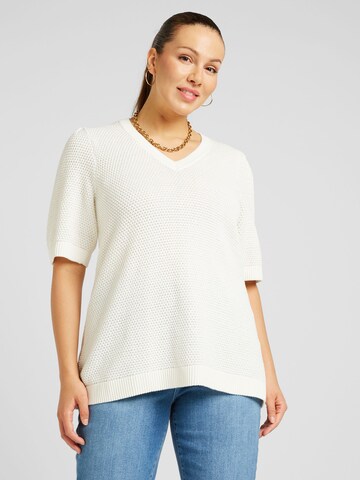 EVOKED Пуловер 'Dalo' в бяло: отпред