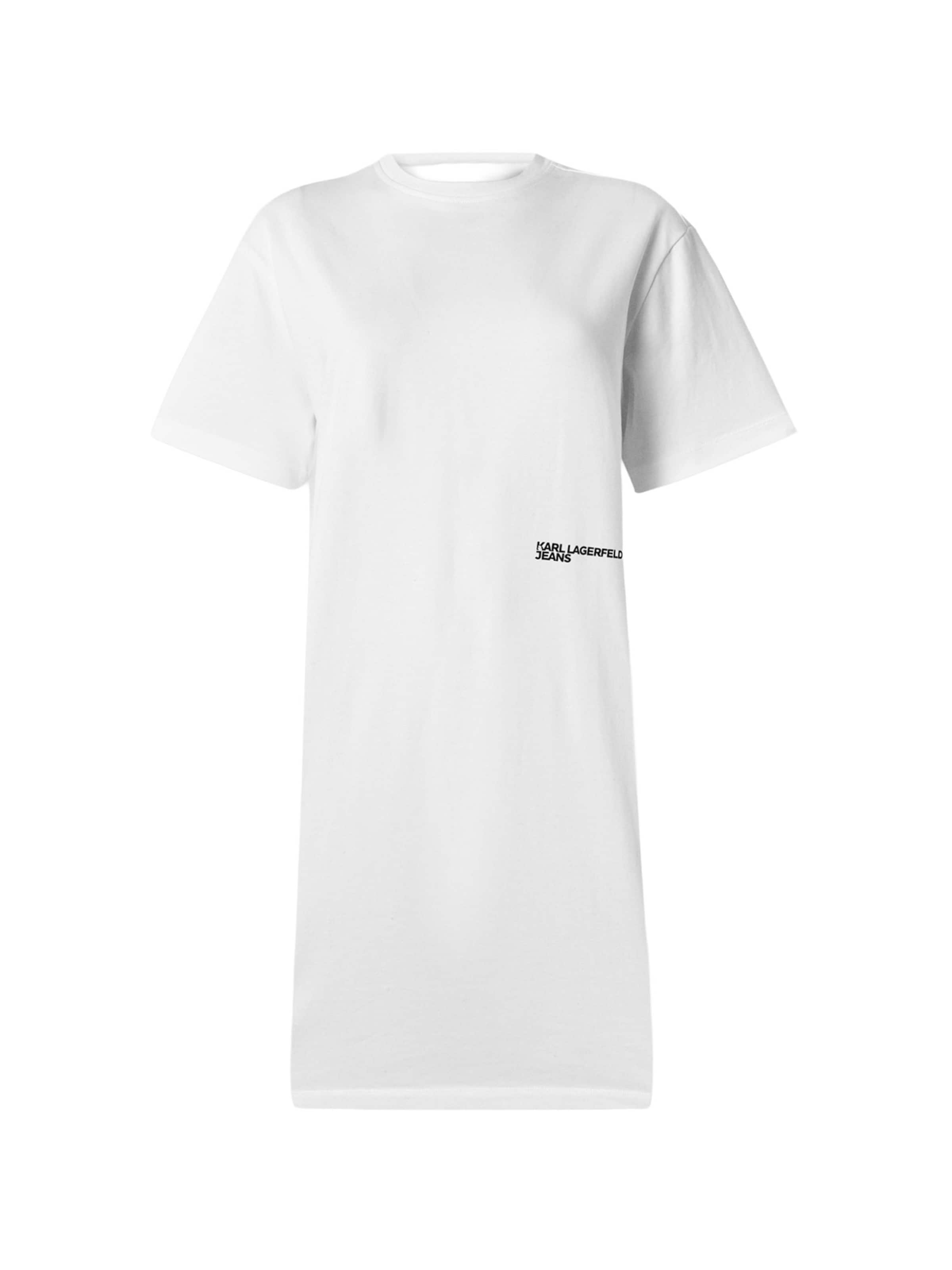KARL LAGERFELD JEANS Dress 'KARLISM' in White: front