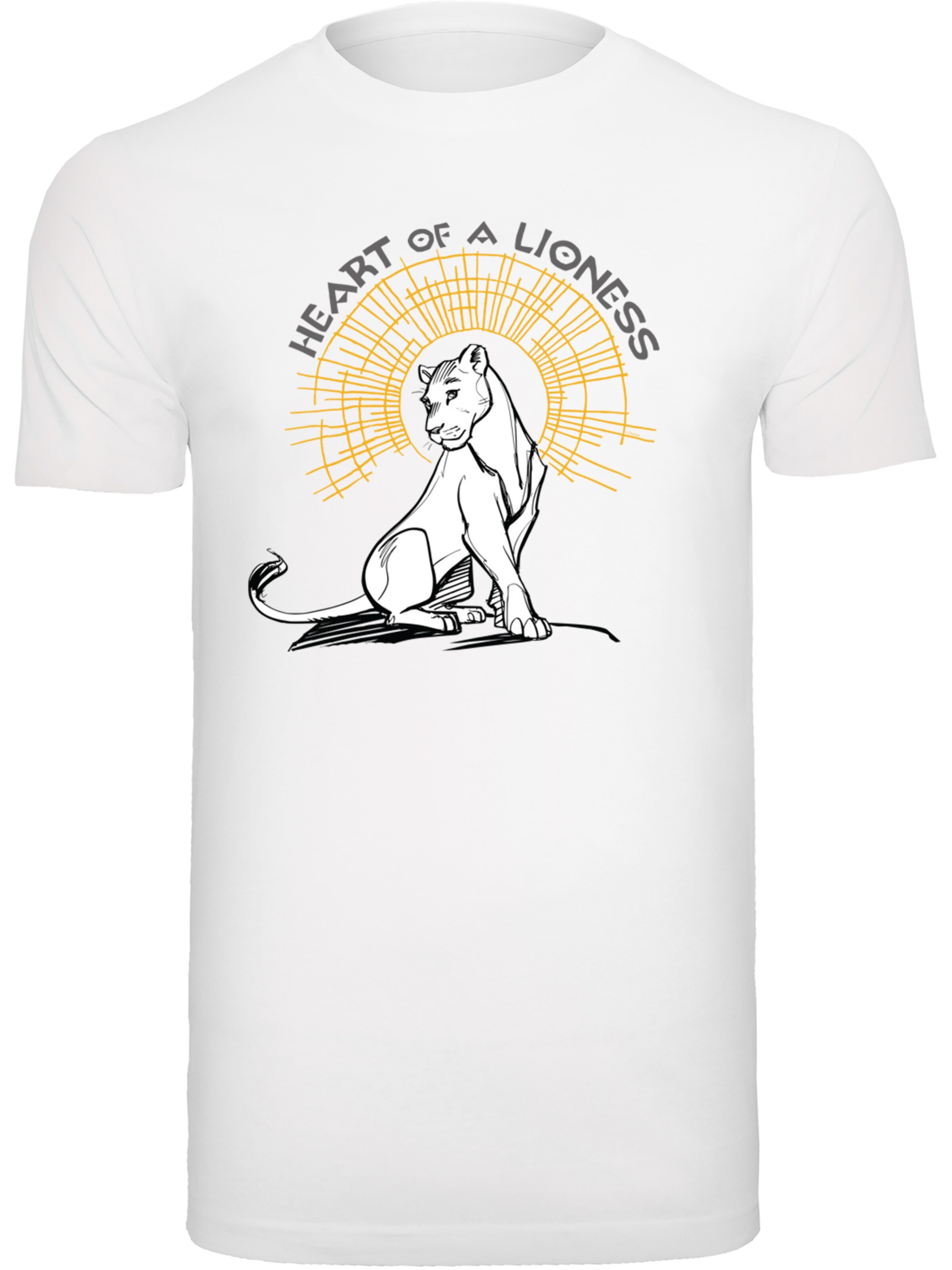 T-Shirt 'Disney König der Löwen' F4NT4STIC en blanc : devant