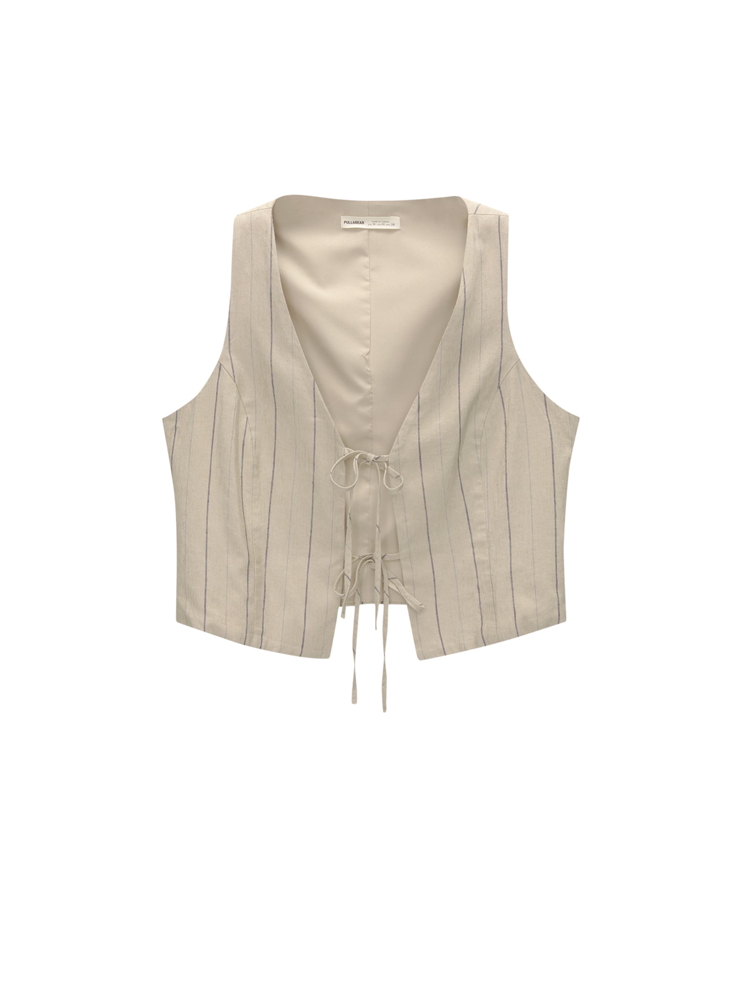 Pull&Bear Gilet in Beige: voorkant