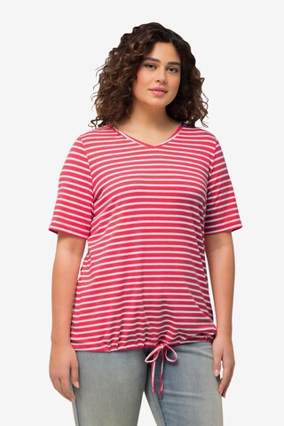 T-shirt Ulla Popken en rose : devant