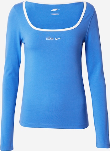 T-shirt Nike Sportswear en bleu : devant