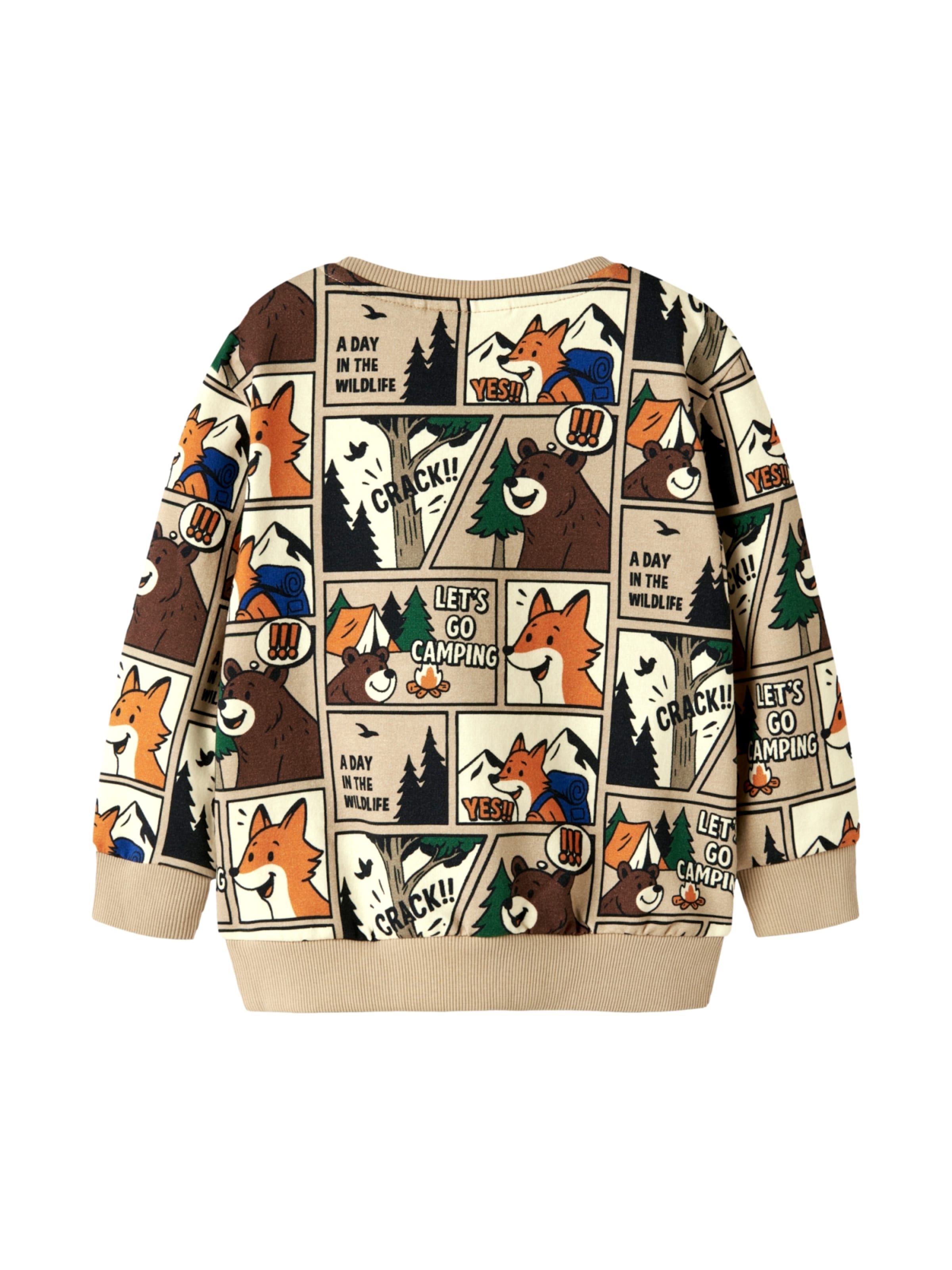 NAME IT Sweatshirt 'NMMOswaldy' in Braun