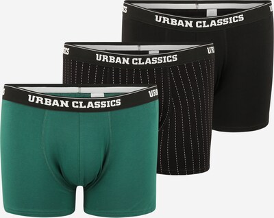 Urban Classics Plus Size Boxershorts in grün / schwarz, Produktansicht