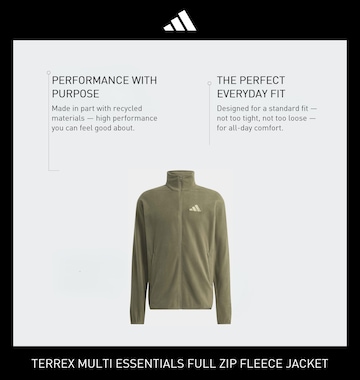 ADIDAS TERREX Funkční fleecová mikina 'Essentials' – zelená