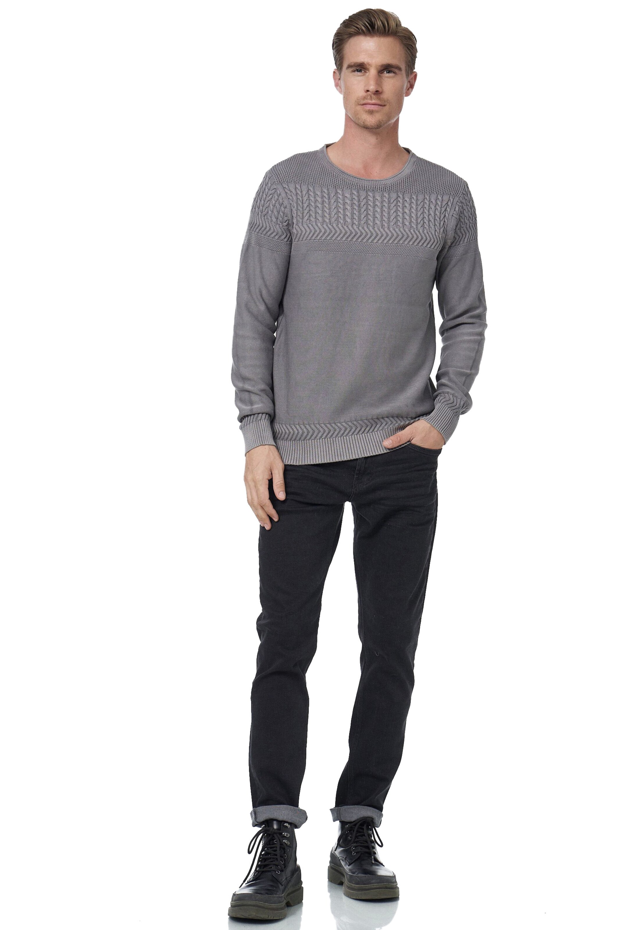 Rusty Neal Pullover in Grau