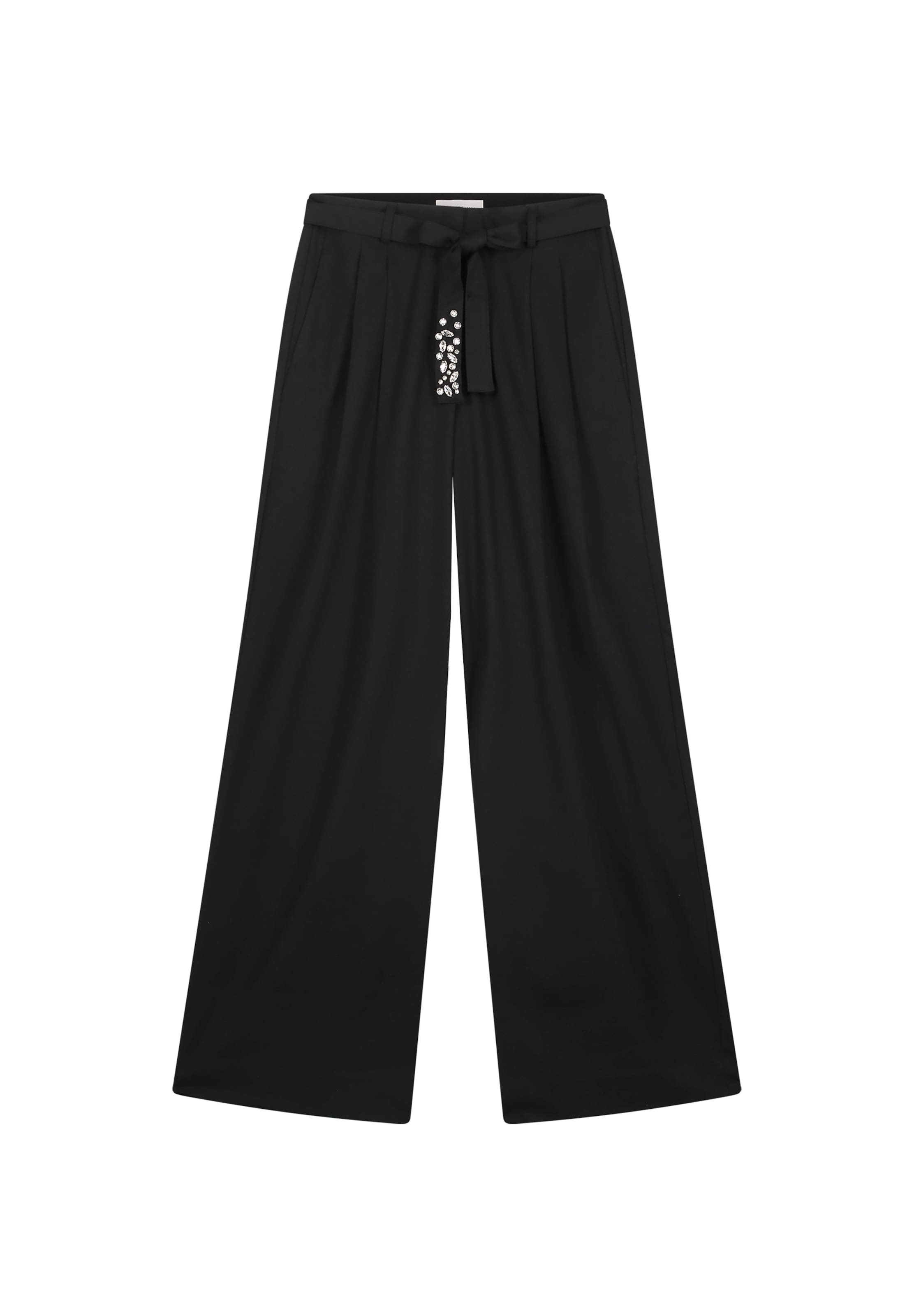 Fabienne Chapot Wide leg Broek in Zwart: voorkant