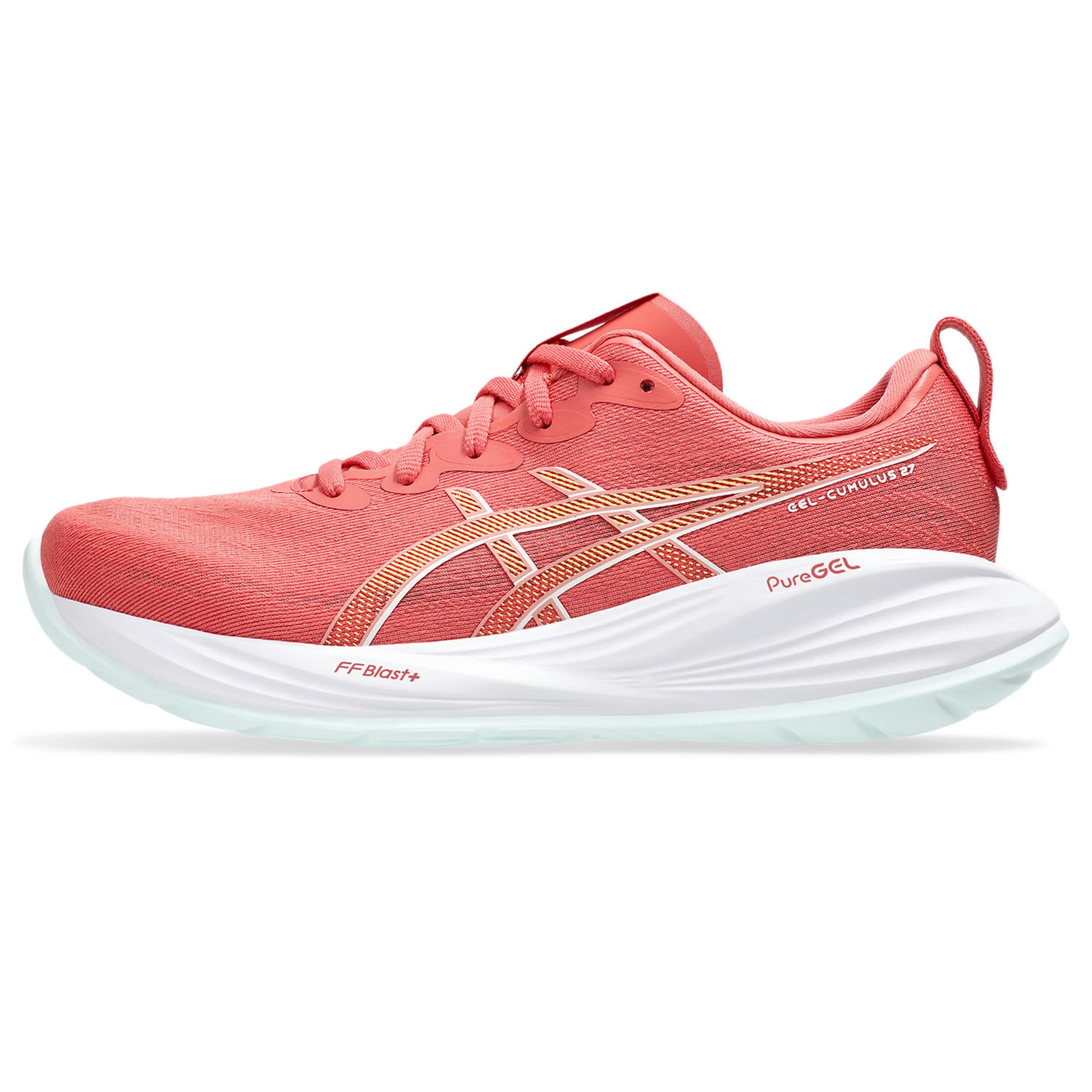 ASICS Laufschuh 'Gel-Cumulus 27' in gelb / rot / weiß, Produktansicht