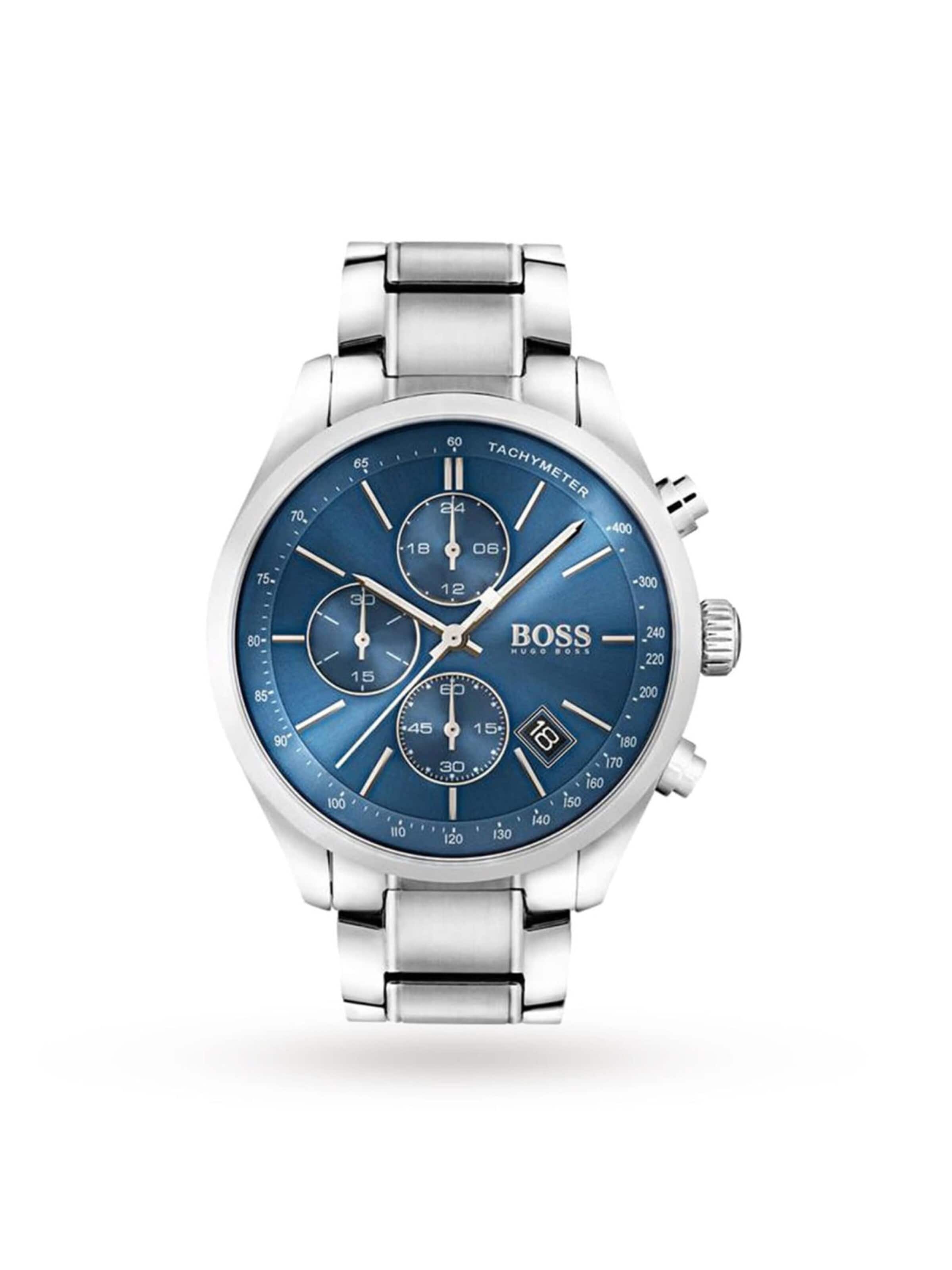 HUGO BOSS - Reloj analógico 'Montre Homme Hugo Boss Grand Prix chronographe 1513478' en gris: frente