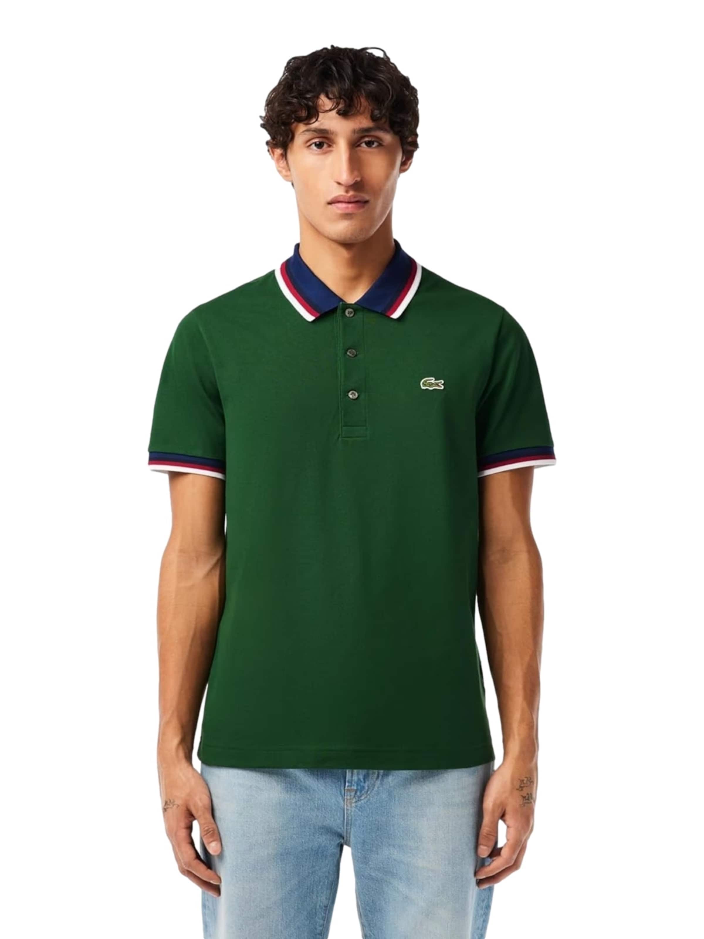 T-Shirt LACOSTE en vert : devant