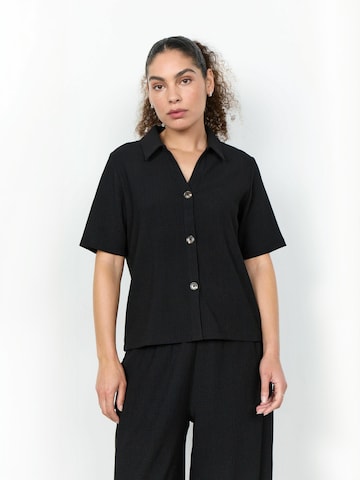 Soyaconcept - Top ' SC-DELAL ' en negro: frente
