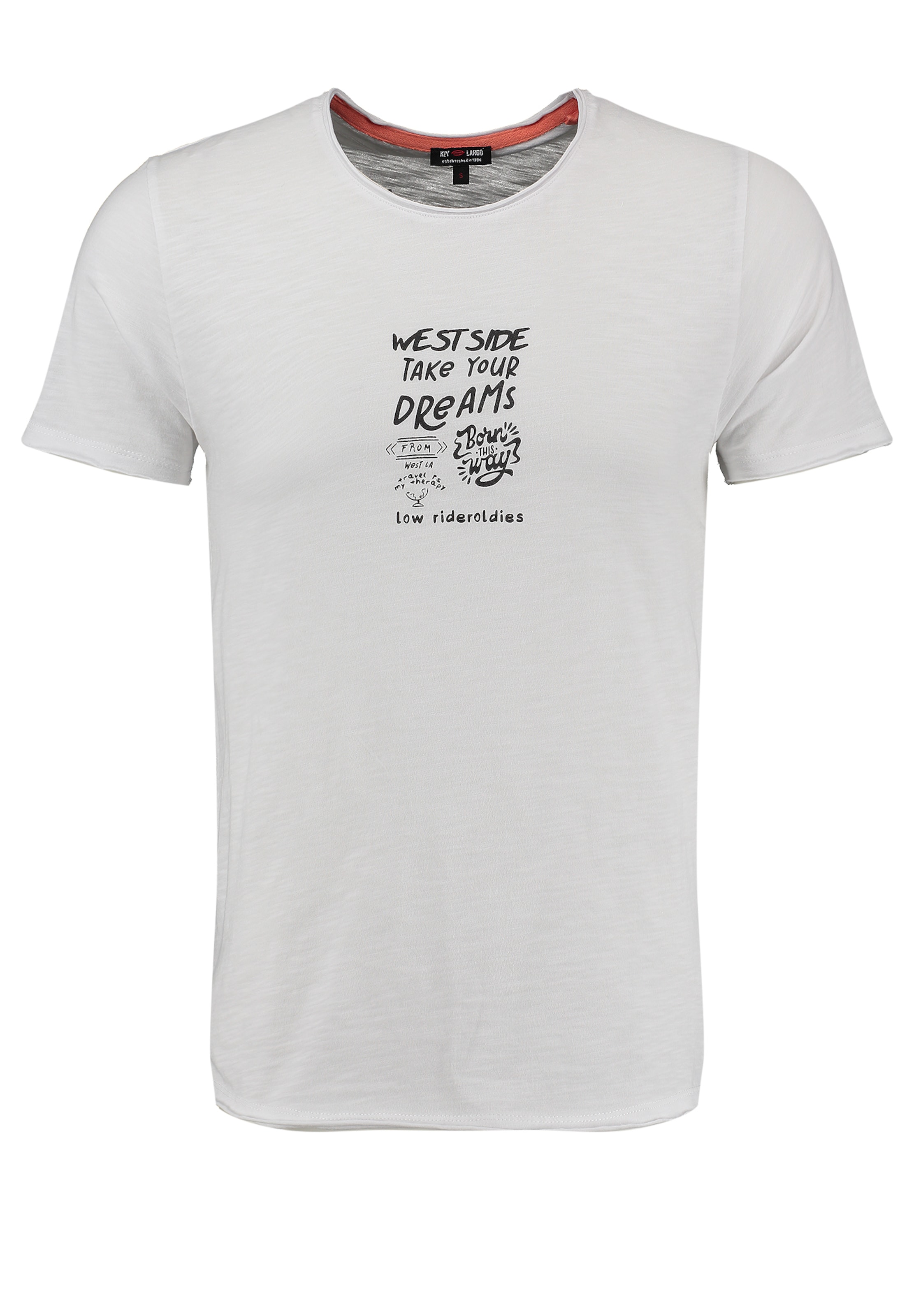 Key Largo Μπλουζάκι 'WEST SIDE' σε λευκό: μπροστά