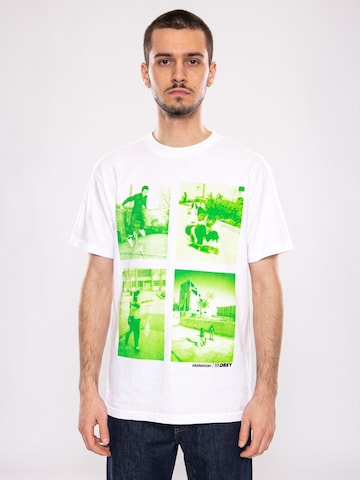 Obey Shirt 'Skateistan' in Wit: voorkant
