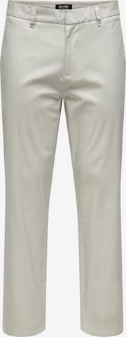 Only & Sons - regular Pantalón chino 'Law' en gris: frente