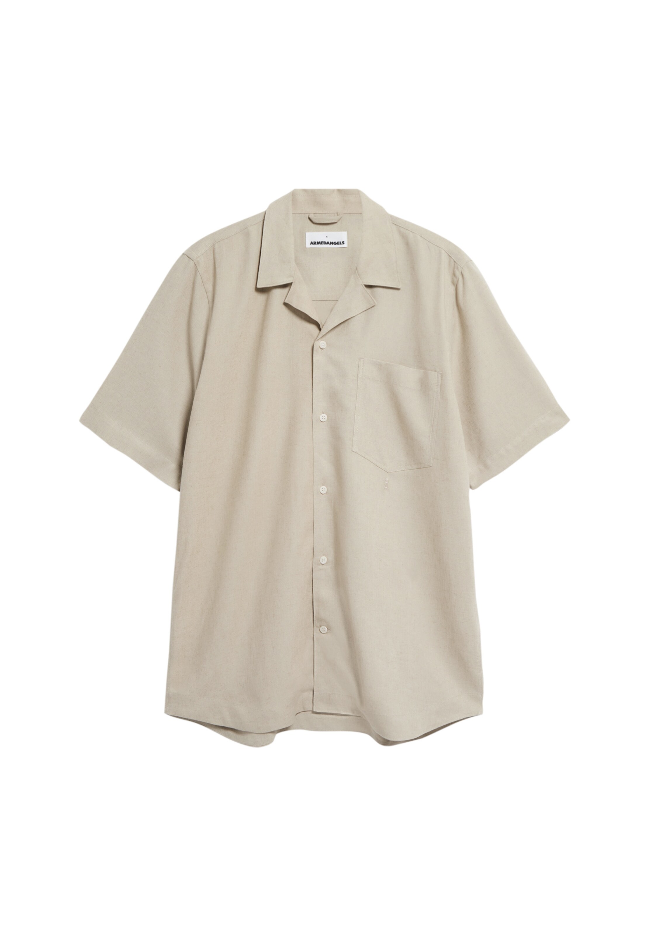 Comfort fit Camicia 'LOVAAR LINO' di ARMEDANGELS in beige: frontale