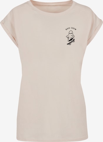 F4NT4STIC T-Shirt 'Boo Crew Halloween' in Beige: Vorderseite