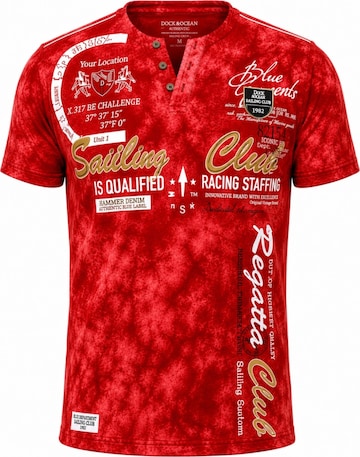 L.Gonline Shirt 'Sailing Batik' in Rot: Vorderseite