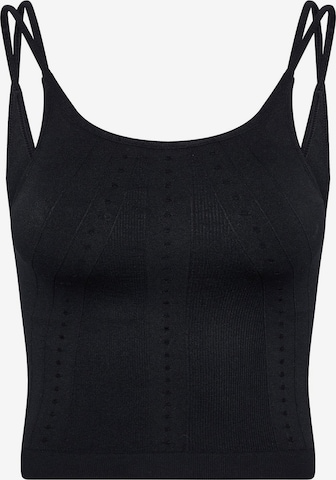 Born Living Yoga Sporttop 'Shantala' in Zwart: voorkant