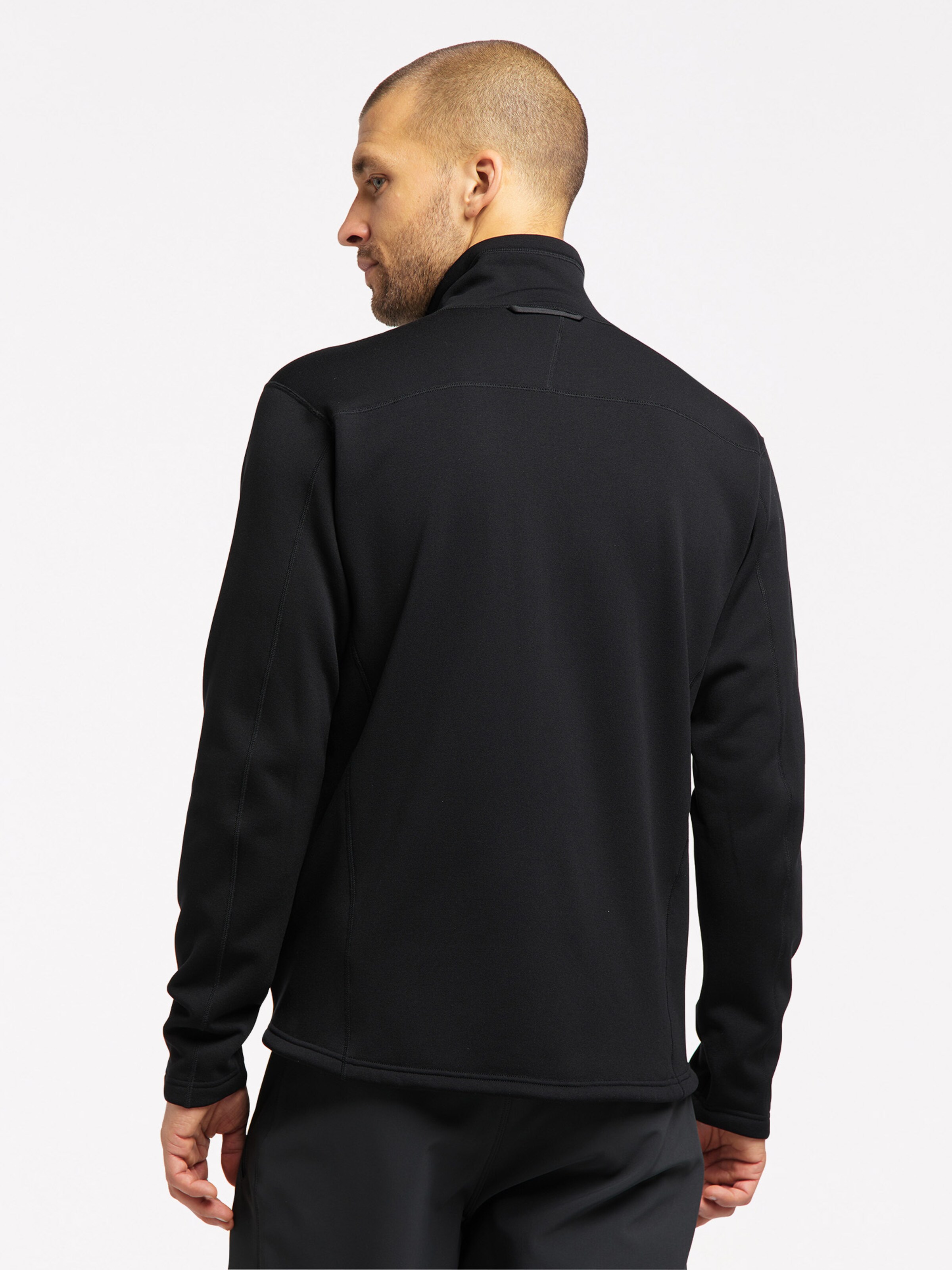 Männer Sportbekleidung Haglöfs Funktionsfleecejacke 'Bungy' in Schwarz - FF25016 Männer Sportbekleidung Haglöfs Funktionsfleecejacke 'Bungy' in Schwarz - FF25016