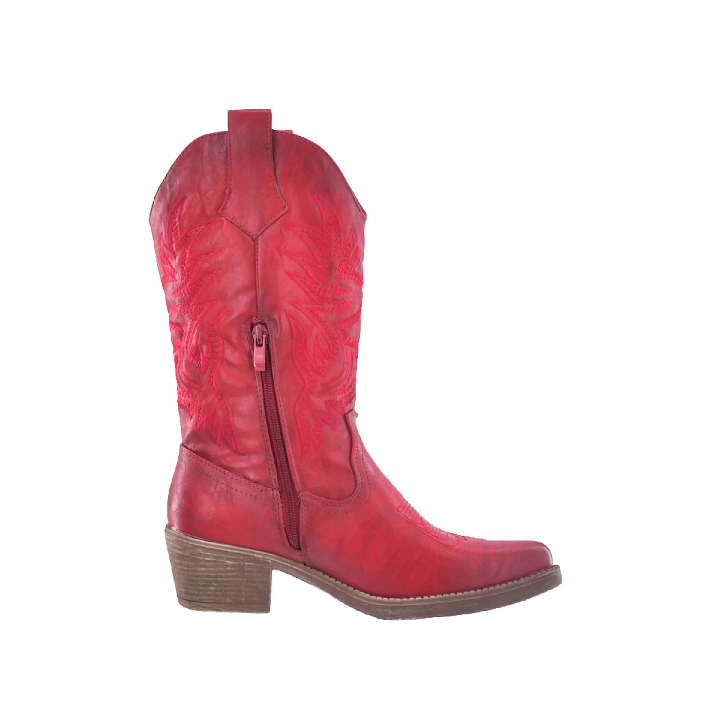 Bottes de cowboy Elara en rouge