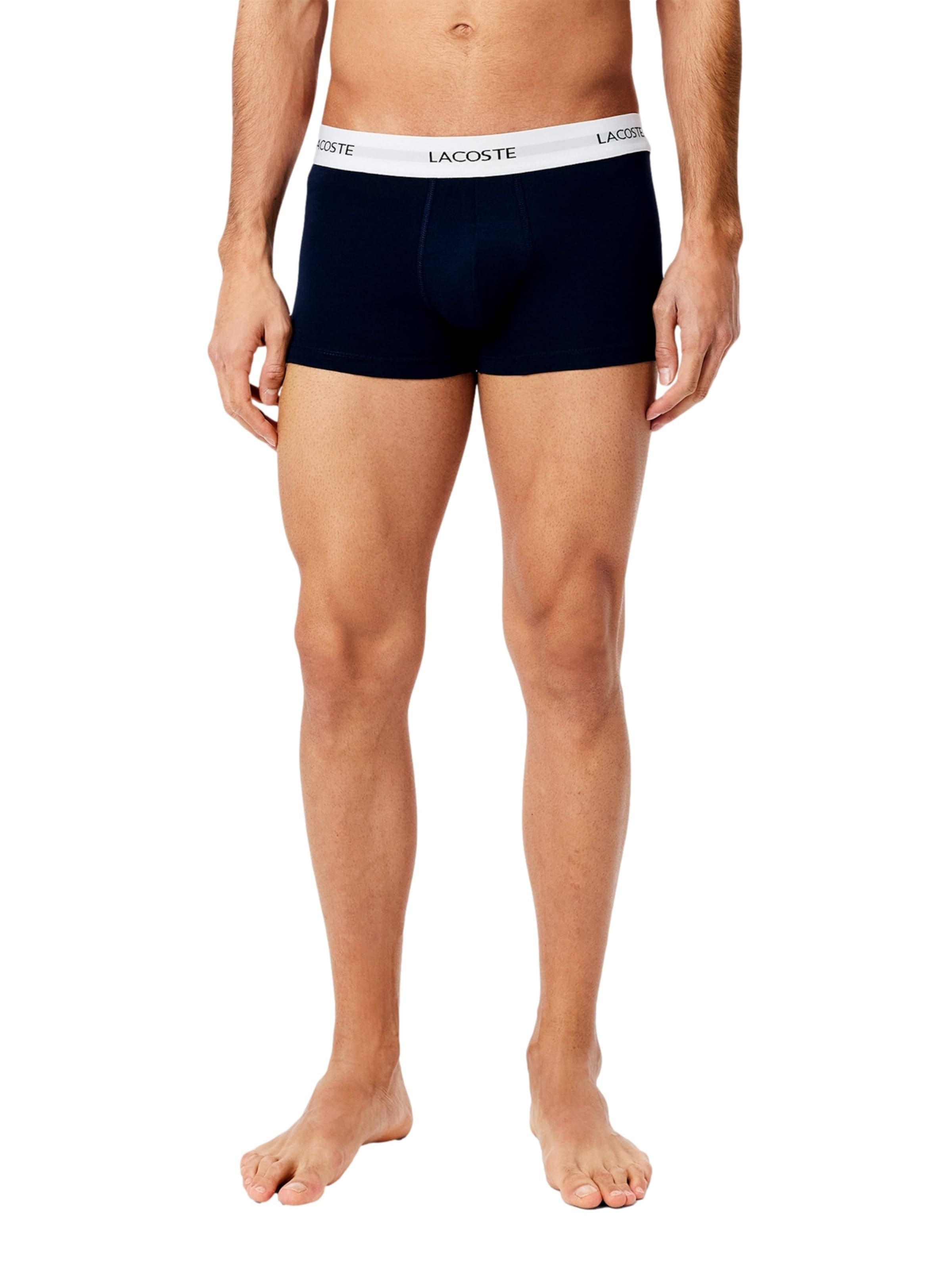 Boxers LACOSTE en bleu : devant